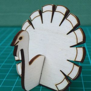 Pfau Serviettenhalter LaserCut Vorlage - 3D Modell Laser Cut Vorlage