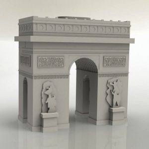 Paris Triumphbogen LaserCut Vorlage - Arc de Triomphe 3D Modell Laser Cut Vorlage