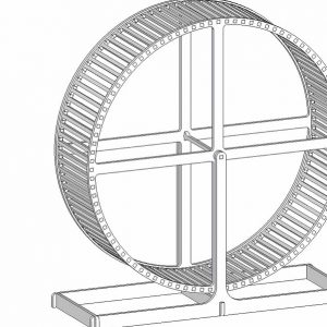 Hamsterrad 3D Modell Laser Cut Vorlage