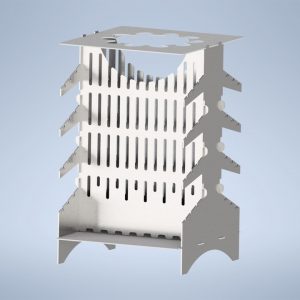 Kohlepfanne Vertikal LaserCut Vorlage - 3D Modell Laser Cut Vorlage