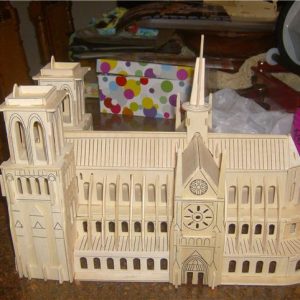 Kathedrale Notre Dame Paris 3D Modell Laser Cut Vorlage