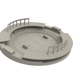 Serra Dourada LaserCut Vorlage - Fußballstadion 3D Modell Laser Cut Vorlage
