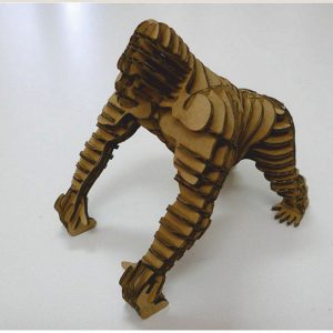 Gorilla LaserCut Vorlage - 3D Modell Laser Cut Vorlage
