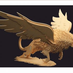 Greif LaserCut Vorlage - 3D Modell Laser Cut Vorlage