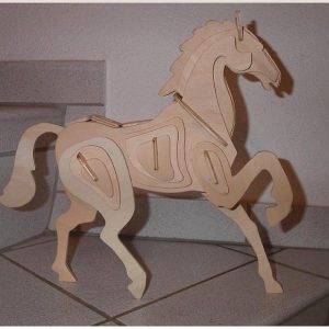 Galoppierendes Pferd 3D Modell Laser Cut Vorlage