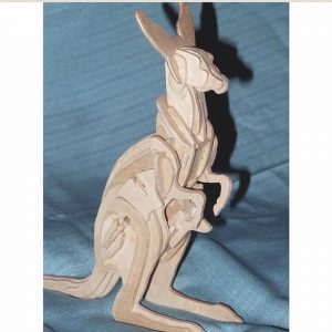 Känguru LaserCut Vorlage - 3D Modell Laser Cut Vorlage