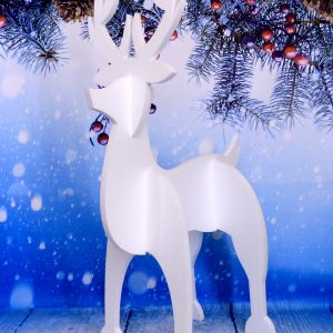 Weihnachts Rentier LaserCut Vorlage - 3D Modell Laser Cut Vorlage