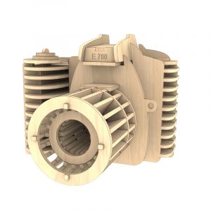 Kamera Modell LaserCut Vorlage - 3D Modell Laser Cut Vorlage