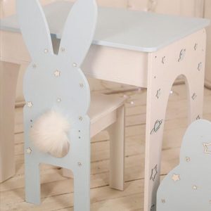 Hasen Stuhl-und Tisch-Set LaserCut Vorlage - Ostern 3D Modell Laser Cut Vorlage