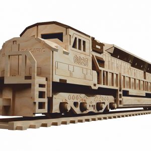 Express Zug Laser Vorlage - Modelleisenbahn Lokomotive 3D Modell Laser Cut Vorlage