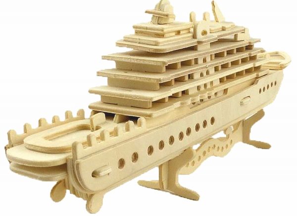 Kreuzfahrtschiff Modellschiff Laser Vorlage - Yacht 3D Modell Laser Cut Vorlage 2