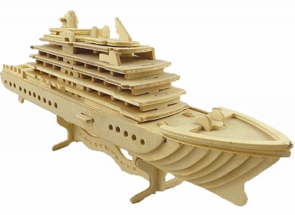 Kreuzfahrtschiff Modellschiff Laser Vorlage - Yacht 3D Modell Laser Cut Vorlage