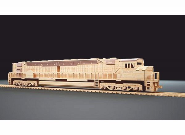 Express Zug Laser Vorlage - Modelleisenbahn Lokomotive 3D Modell Laser Cut Vorlage 4